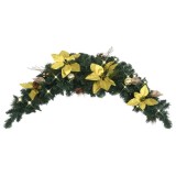 VidaXL Arcadă de Crăciun cu lumini LED, verde, 90 cm, PVC