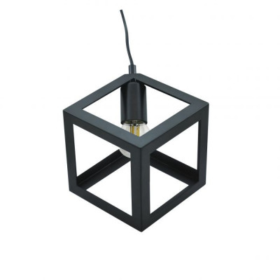 Pendul suspendat de tavan geometric negru Polux &amp;ndash; metal foto
