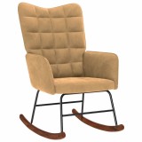 VidaXL Scaun balansoar, maro, catifea 4016840