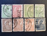 Regele Ferdinand I ( "Tipar Moldovenesc", 1919&ndash;1922) - (5b, 10b, 15b, 25b, 50b, Dintelate, Ștampilate cu Marcaje Teritoriale Speciale) RO1