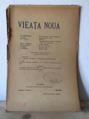 Vieata Noua Anul XI Nr. 3, 1 Mai 1915 foto