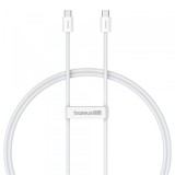 Cablu Date si Incarcare USB-C - USB-C Baseus Superior Series 2, 30W, 1m, Alb P10365200211-00