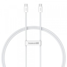 Cablu Date si Incarcare USB-C - USB-C Baseus Superior Series 2, 30W, 1m, Alb P10365200211-00
