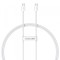 Cablu Date si Incarcare USB-C - USB-C Baseus Superior Series 2, 30W, 1m, Alb P10365200211-00