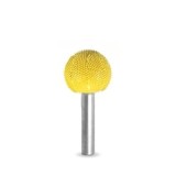 Biax sculptura lemn SABURR - Cap sferic 22 mm, Granulatie Saburr FINA - GALBENA