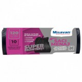 Saci menajeri Misavan 120L, 10 buc/set, negru