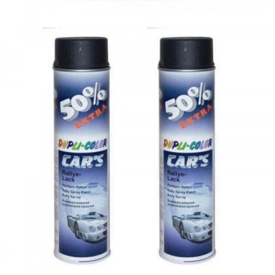 Pachet 2 x Vopsea Spray Negru Mat pentru Jante 600 ml Dupli Color foto