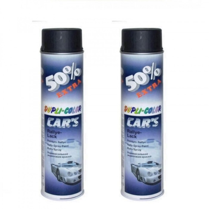 Pachet 2 x Vopsea Spray Negru Mat pentru Jante 600 ml Dupli Color
