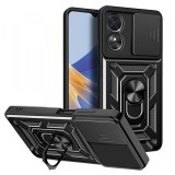 Husa pentru Oppo A17, Techsuit, CamShield, Neagra