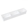 Organizator Sertar Plastic Alb 35x8x5cm, 2 Compartimente Ajustabile, Depozitare Multifunctionala