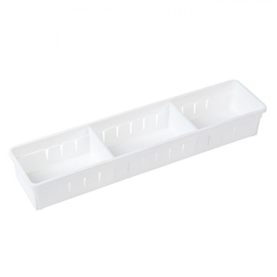 Organizator Sertare, 2 Compartimente, Plastic, Alb, 35x8x5cm foto
