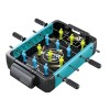 Masa de fotbal cu teren si 12 jucatori flippy, 4 manere, 2 mingi, cu tablou scor, din abs, 47.5x32x8.5 cm, design multicolor, pentru copii/ adulti