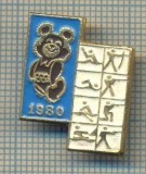 Y 687 INSIGNA - OLIMPIADA MOSCOVA 1980 -URSS -PENTRU COLECTIONARI