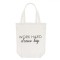 Sacosa Textila, Model Work Hard Dream Big, Culoare Ecru, Dimensiuni 34x10x40cm, Compozitie 100% Panza