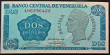 Cumpara ieftin BANCNOTA EXOTICA 2 BOLIVARES - VENEZUELA, anul 1989 *cod 550 = UNC