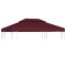Acoperis de pavilion, 2 niveluri, rosu bordo, 4x3 m, 310 g/m&sup2;