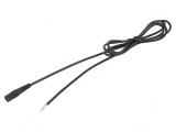 Cablu DC 5,5/2,5 Soclu Drept Negru 0,5m, WEST POL