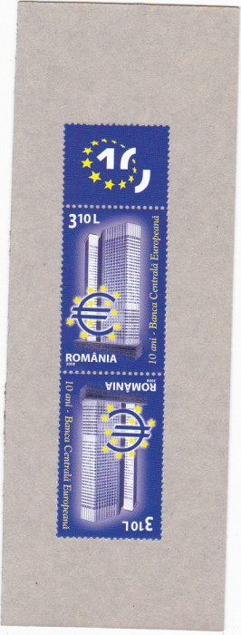 BANCA CENTRALA EUROPEANA TETE-BECHE CU TABS,Lp.1804b,MNH.ROMANIA.