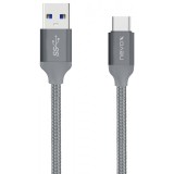 Cablu Date si Incarcare USB la USB Type-C Nevox 1457, USB 3.1, 1 m, Gri TC-1457