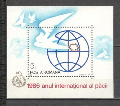 Romania.1986 Anul international al pacii-Bl. YR.836 foto
