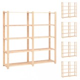 Etajere cu 5 niveluri 5 buc, 170x38x170 cm, lemn de pin, 500 kg