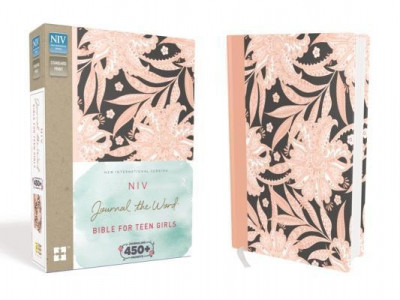 NIV, Journal the Word Bible for Teen Girls, Hardcover, Pink Floral: Includes Hundreds of Journaling Prompts! foto