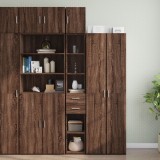 Dulap depozitare slim stejar maro 30x42,5x225 cm lemn prelucrat
