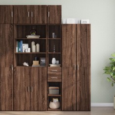 vidaXL Dulap depozitare slim stejar maro 30x42,5x225 cm lemn prelucrat 3281272