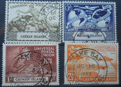 CAYMAN ISLANDS 1949 SERIE UPU foto