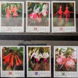 ISLE OF MAN 1988 flori Fuchsia, plante serie 6v neștampilată