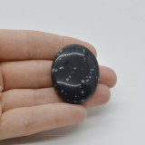 Cabochon obsidian fulg de nea 37x28x7mm c52