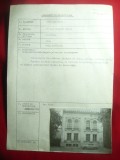 Fisa-Monografie - Casa Lipitzer cca.1864 Bucuresti ,cu fotografie orig