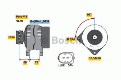 Generator / Alternator BMW Seria 3 (E46) (1998 - 2005) BOSCH 0 986 048 921 foto