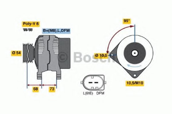 Generator / Alternator BMW Seria 3 (E46) (1998 - 2005) BOSCH 0 986 048 921