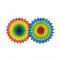 Decoratiune tip evantai din hartie - 50 cm, Multicolora, Asmcan 4125, 1 buc
