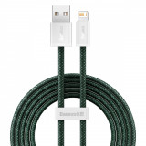 Cablu USB-A Baseus Dynamic 2 Series - Lightning 2.4A 480Mbps 2m Verde CALD040106