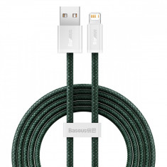 Cablu USB-A Baseus Dynamic 2 Series - Lightning 2.4A 480Mbps 2m Verde CALD040106