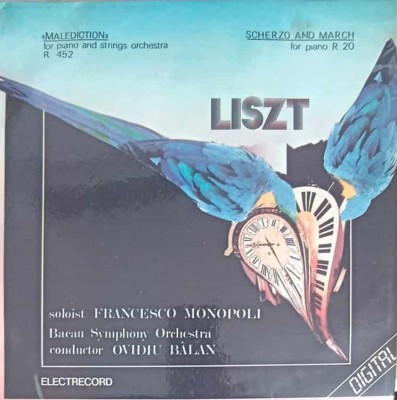 Disc vinil, LP. Malediction For Piano And Strings Orchestra R 452, Scherzo And March For Piano R 20-Liszt, -261030 foto