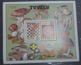 Tuvalu 1983 ciuperci șah Fischer &amp; Karpov colita neștampilata