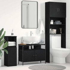 vidaXL Dulap pentru chiuvetă de baie Stejar negru 80 x 30 x 60 cm 862237