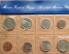 Belgia set 1 5 10 franci 50 centi 1979 UNC ambele variante, Europa