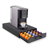 Cumpara ieftin Organizator Capsule Cafea Nespresso, Sertar 50 Capsule, 40x24x6 cm, Negru, Suport Aparat Cafea
