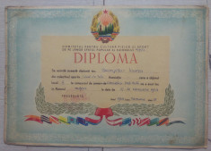 Diploma sportiva, volei// Bucuresti, Campulung 1955 foto