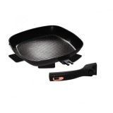 Cumpara ieftin Tigaie Gril, 28 cm, cu maner detasabil, negru Rose Collection