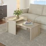 Set 2 masute de cafea Sotapim, finisaj travertin, [en.casa]