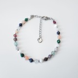 Bratara reglabila argintie cu cristale - zodia Balanta