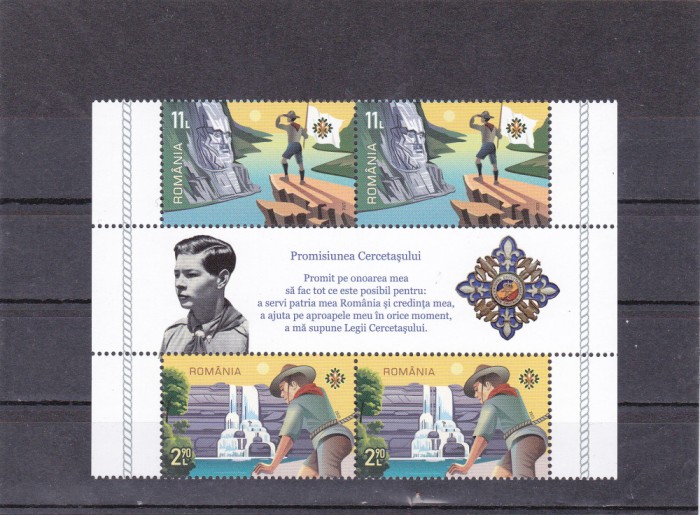 ROMANIA 2023 - CERCETASII ROMANIEI, 2 VALORI + VINIETA, MNH - LP 2414