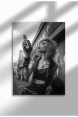 rebel_25|Vintage Photography Poster, Feminist Street Style, Black &amp; White Canvas, Rebel Muse 2025 | A3 (29.7 x 42 cm) - rebel_25