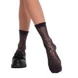 Sosete negre cu imprimeu animal print pentru femei, 1 pereche, CMCLASS