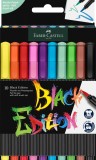 Carioci pensula 10 cul Black Ed Faber-Castell
